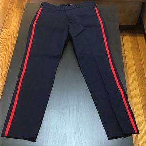 Banana Republic Sloan skinny fit pant side- red